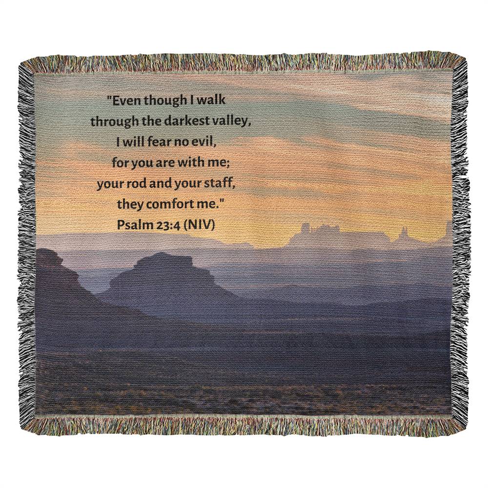 ELEVATED SPIRIT | PSALM 23:4 WOVEN BLANKET - Elevated Spirit
