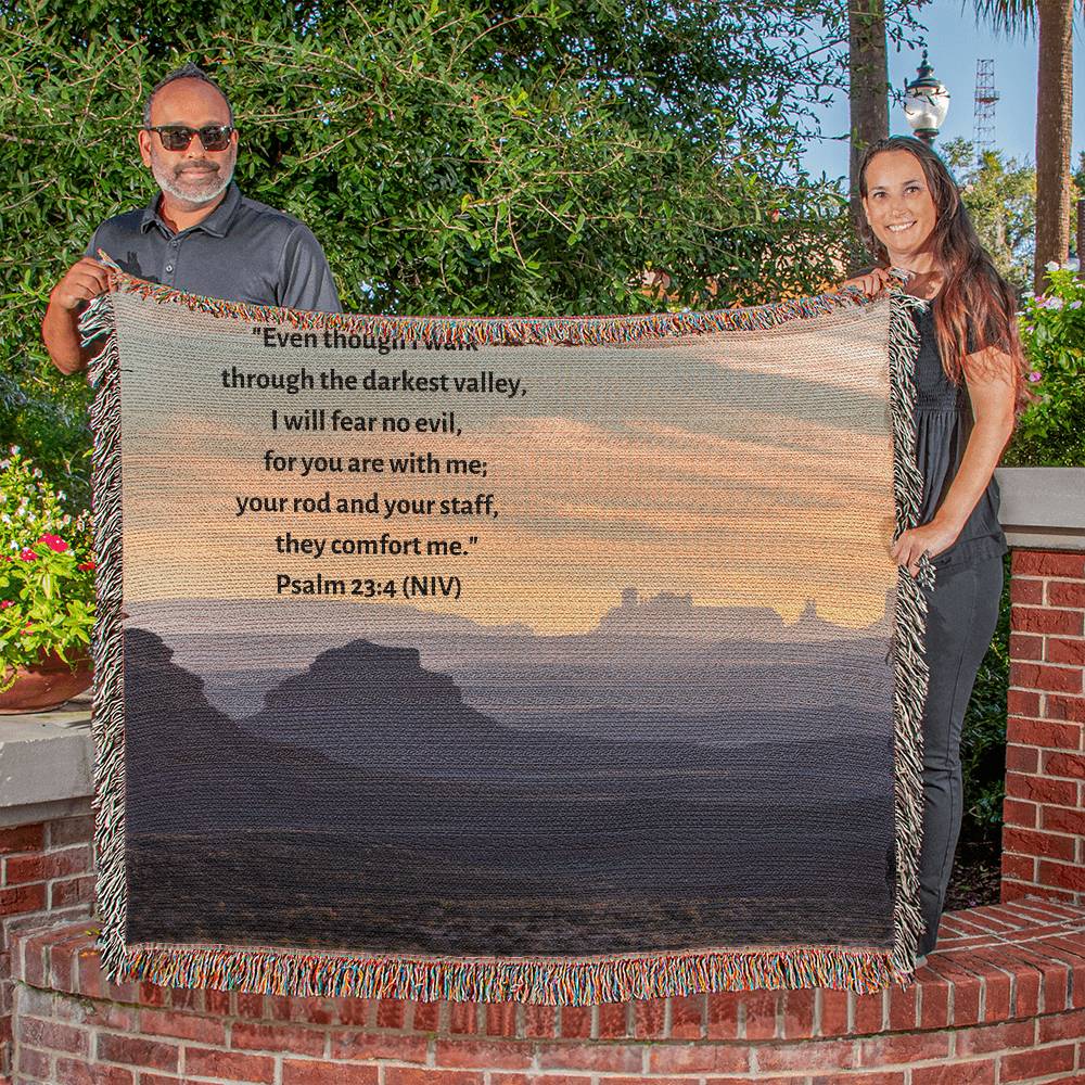 ELEVATED SPIRIT | PSALM 23:4 WOVEN BLANKET - Elevated Spirit