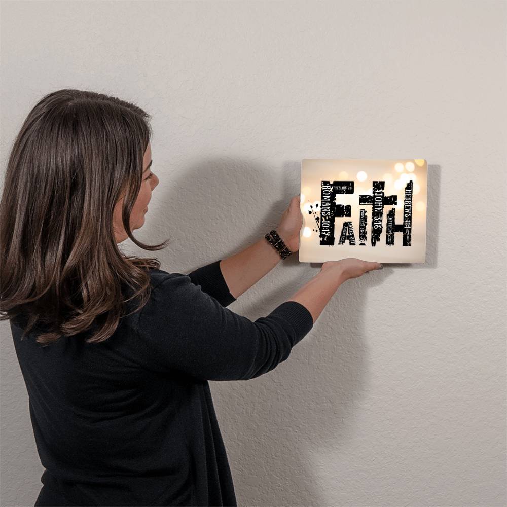 ELEVATED SPIRIT | FAITH HIGH GLOSS METAL ART - Elevated Spirit