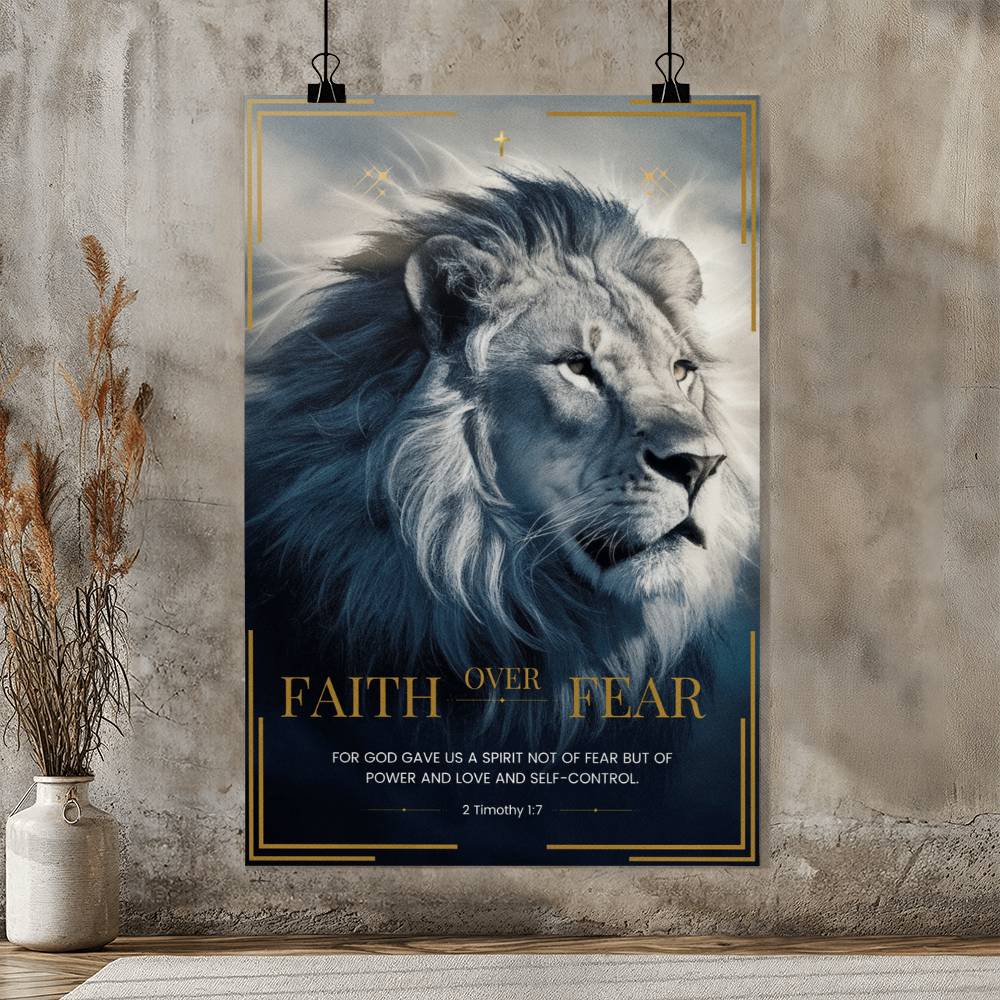 FAITH OVER FEAR WALL POSTER AND ART