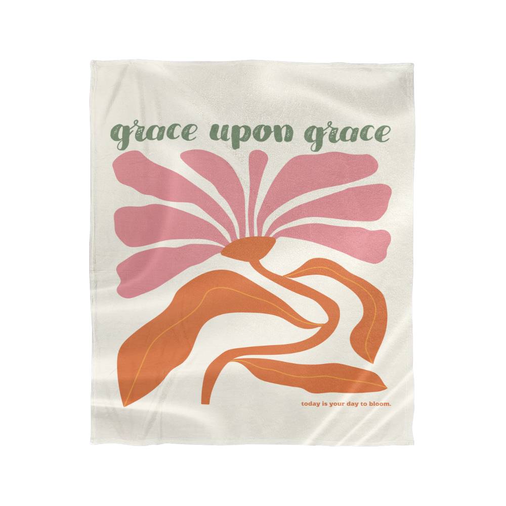 GRACE UPON GRACE MINK TOUCH FLEECE BLANKET - Elevated Spirit
