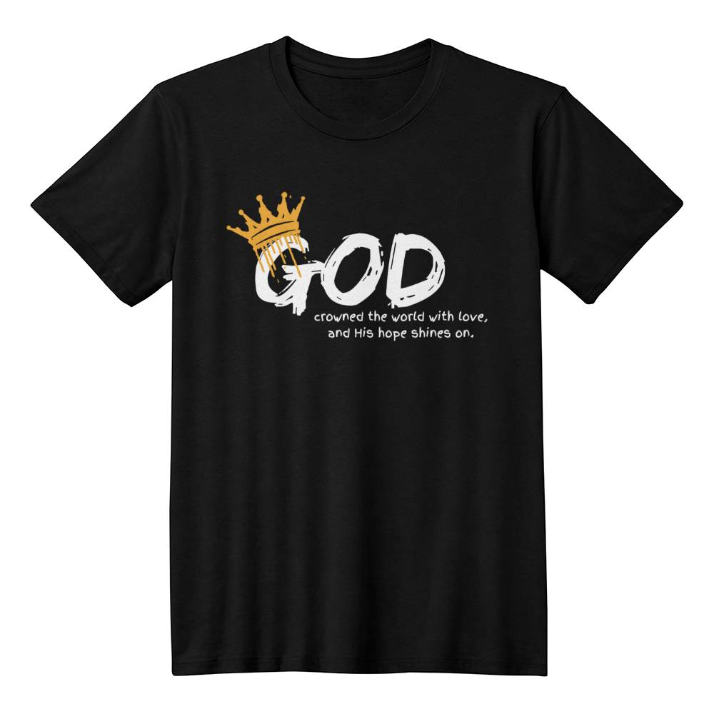 BLACK ADULT CHRISTIAN TEE CROWNED IN LOVE
