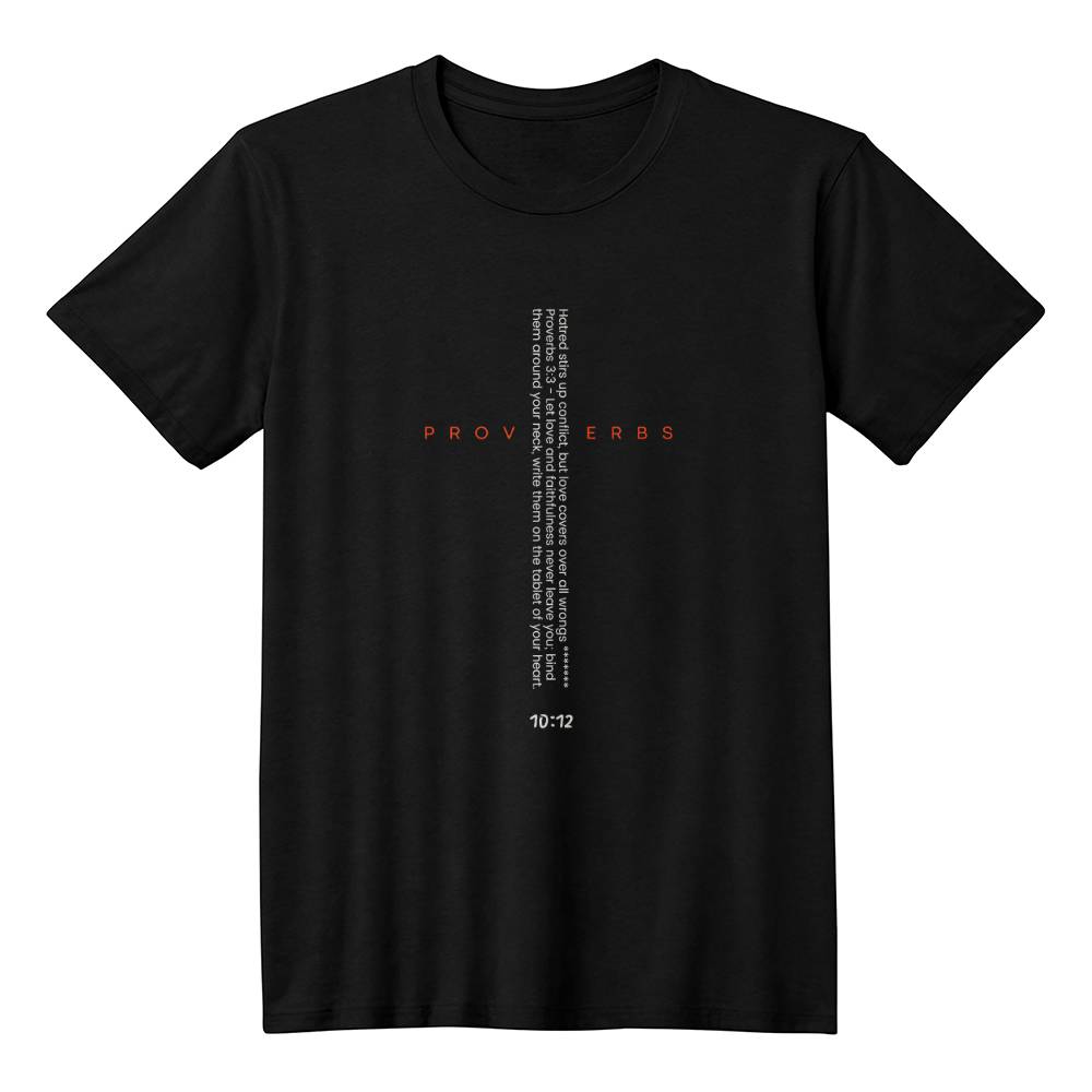 PROVERBS BLACK UNISEX CHRISTIAN TEE