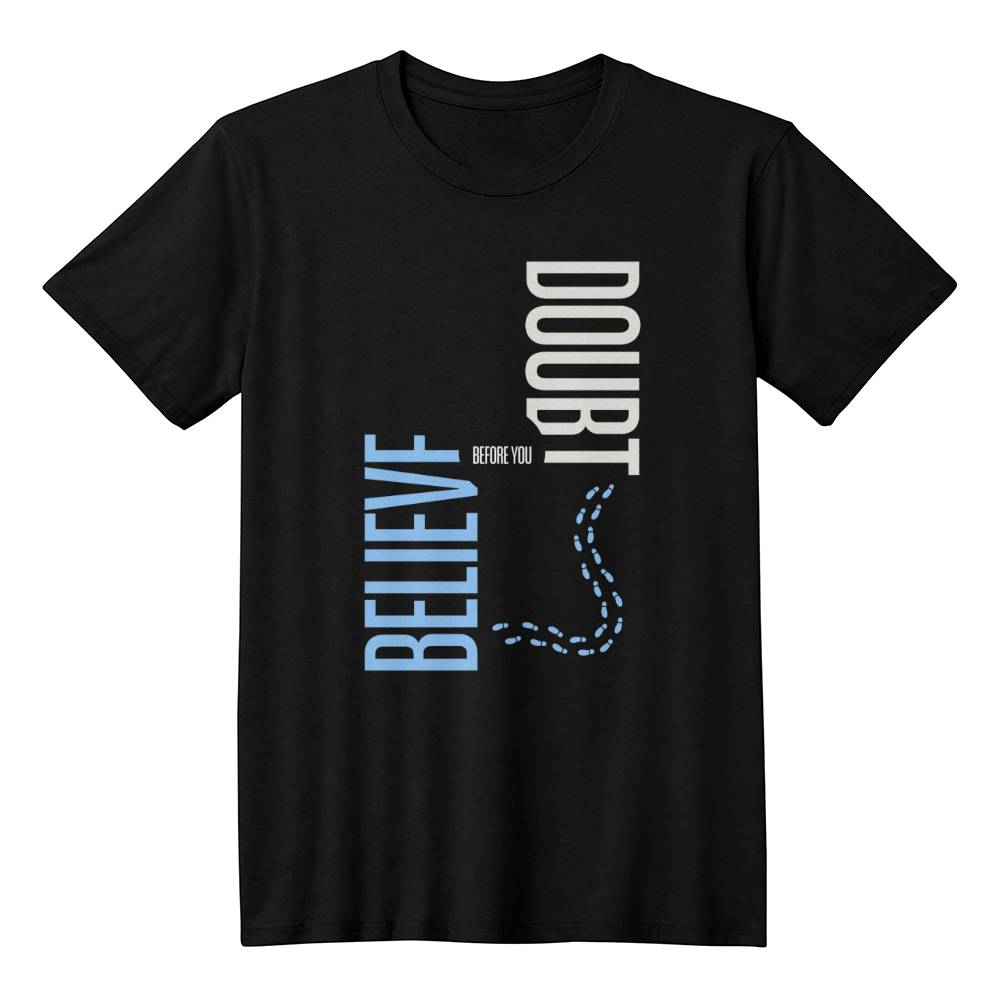 Black Christian Tee from doubt to believe