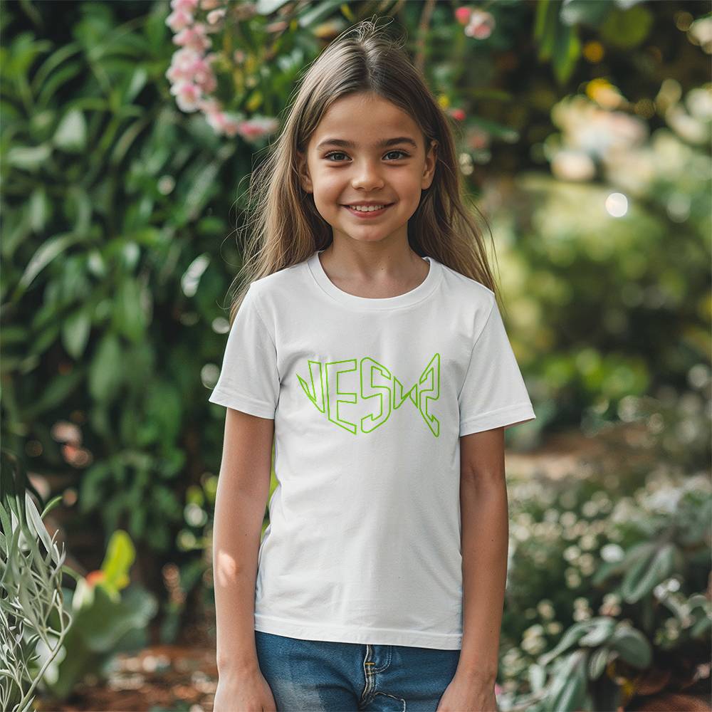 ELEVATED SPIRIT | NEON GREEN JESUS YOUTH TEE - Elevated Spirit