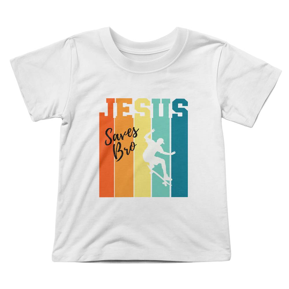 WHITE TSHIRT FOR KIDS|JESUS SAVES BRO