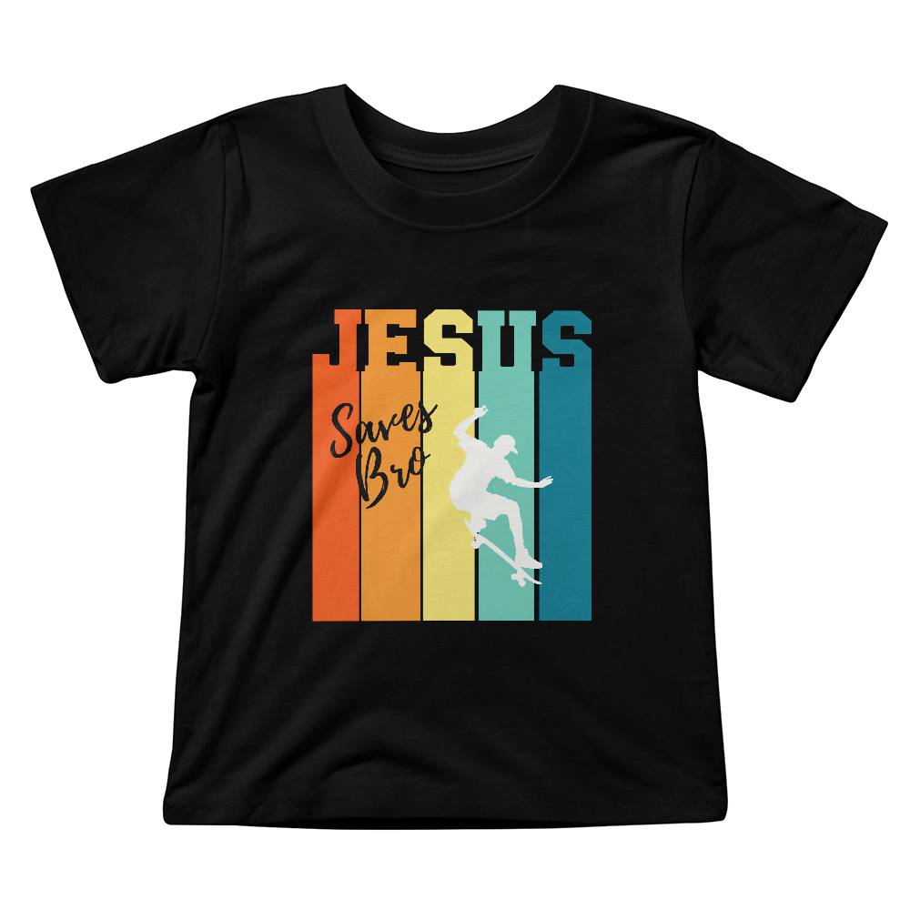 BLACK TSHIRT FOR KIDS|JESUS SAVES BRO