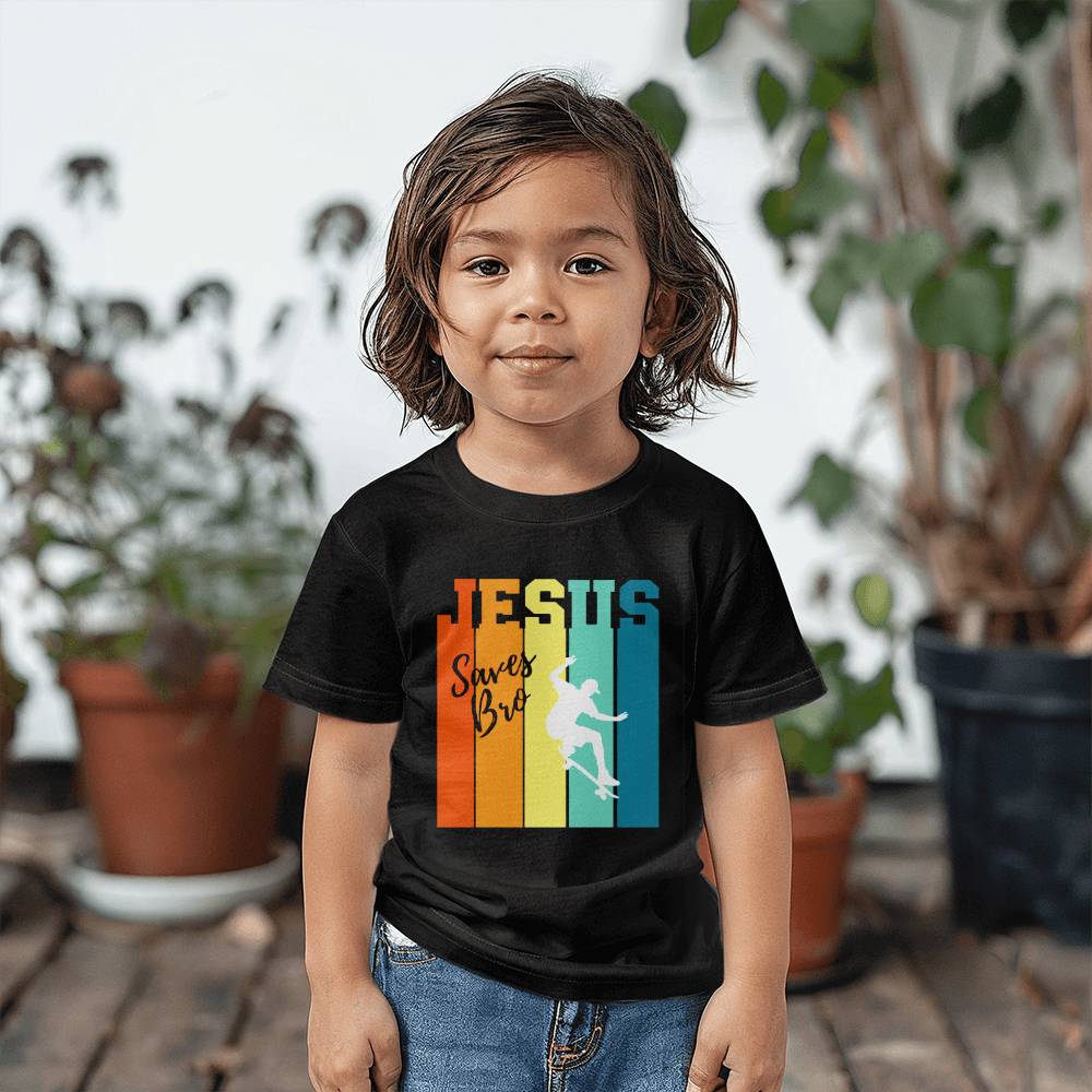 BLACK TSHIRT FOR KIDS|JESUS SAVES BRO