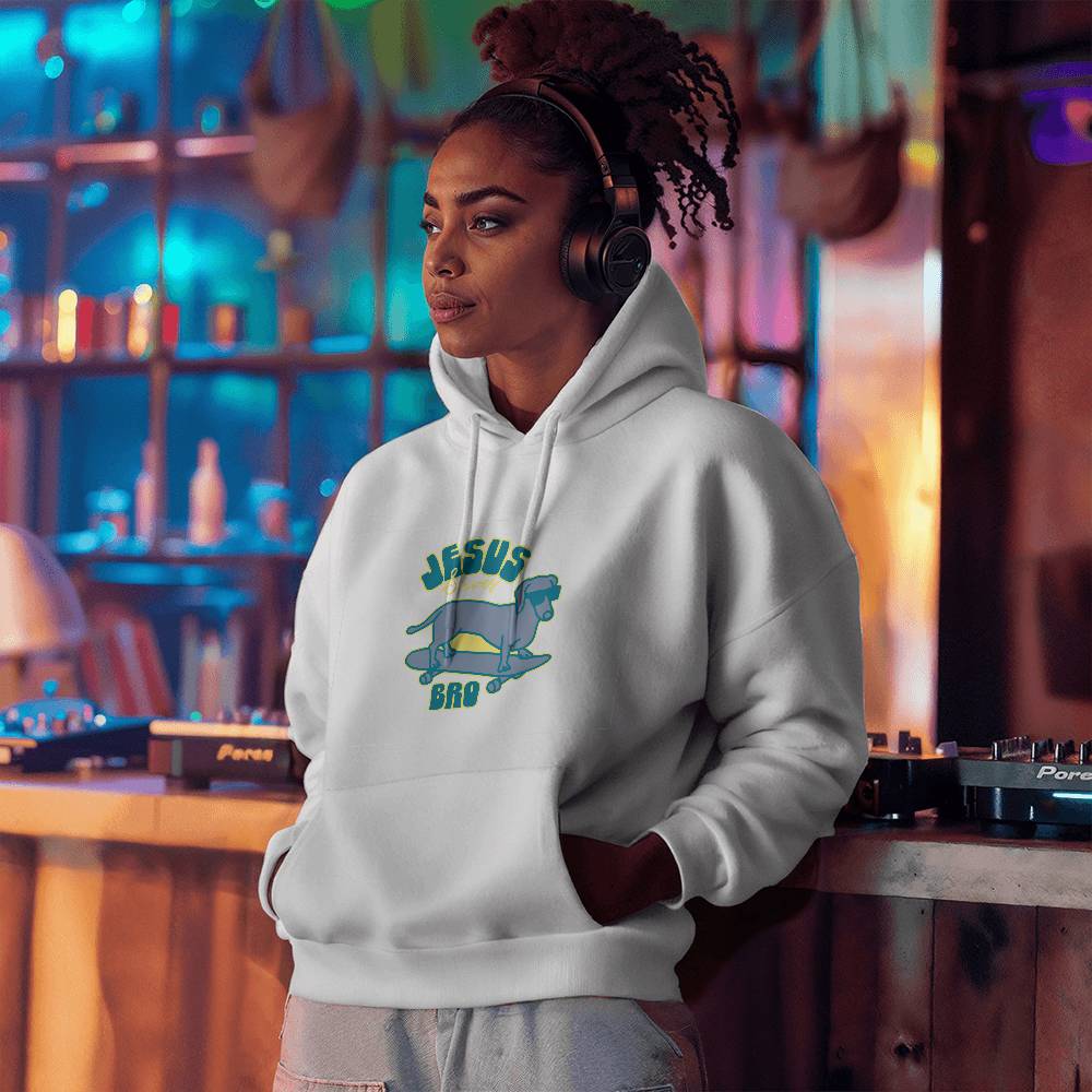 JESUS SAVES BRO WHITE CHRISTIAN HOODIE