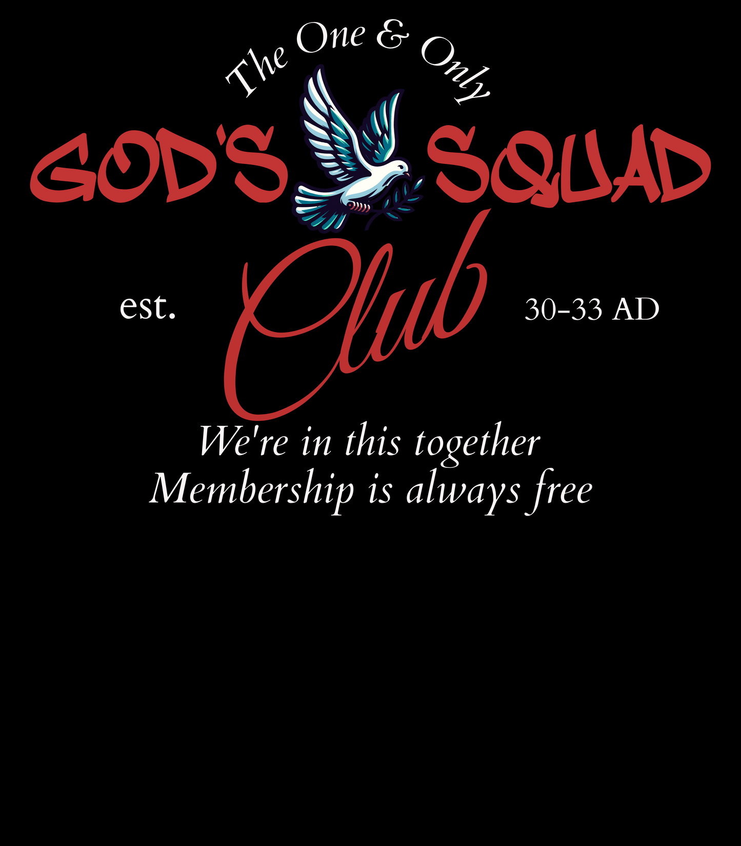 GOD'S SQUAD CHRISTIAN CREWNECK |  FAITH-BASED APPAREL | LIMITED EDITION