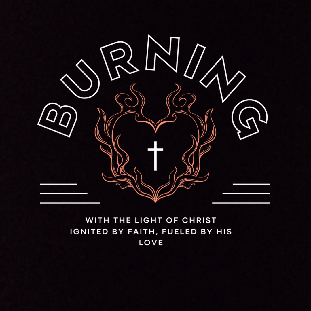 ELEVATED SPIRIT | BURNING WITH THE LIGHT OF CHRIST BLACK UNISEX HOODIE - Elevated Spirit 