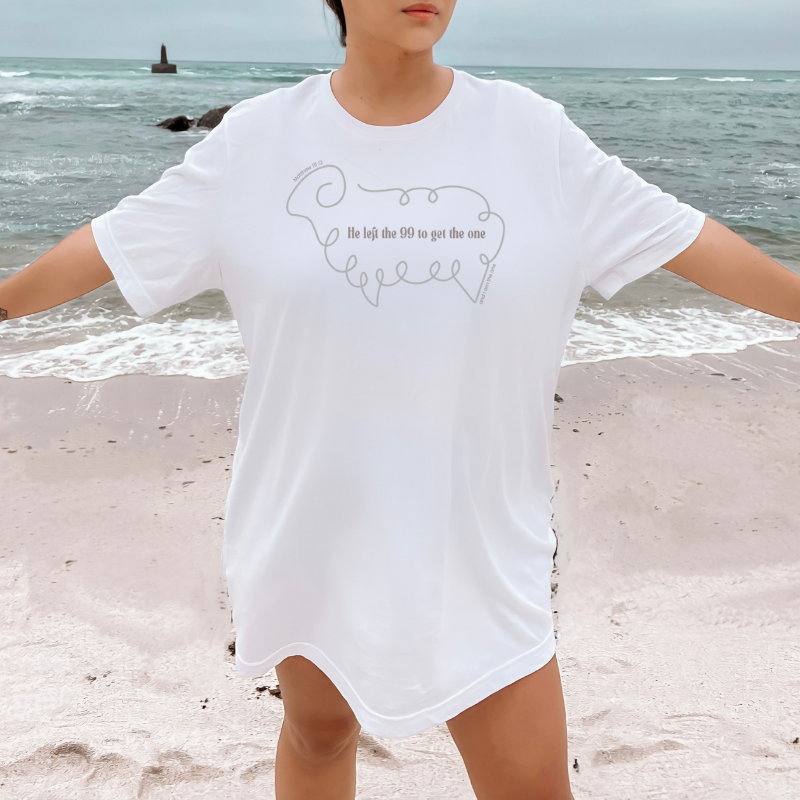 ELEVATED SPIRIT | HE LEFT THE 99 FOR THE ONE CHRISTIAN T-SHIRT FOR MEN AND WOMEN - Elevated Spirit 
