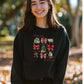 Tis the Reason for the Season crewneck with Christmas and faith symbols
