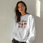 Tis the Reason for the Season crewneck with Christmas and faith symbols
