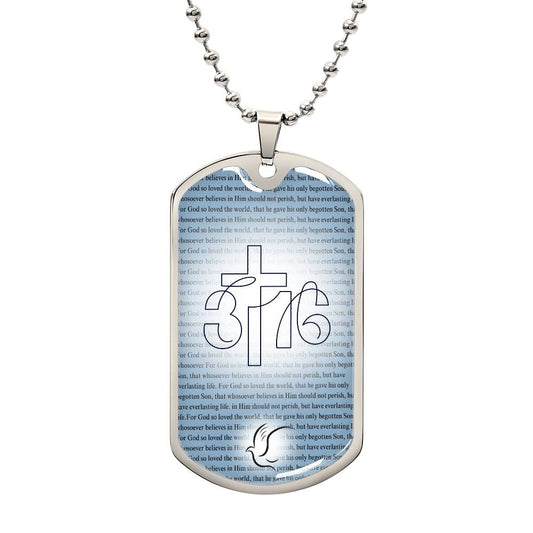 John 3:16 Luxury Dog Tag