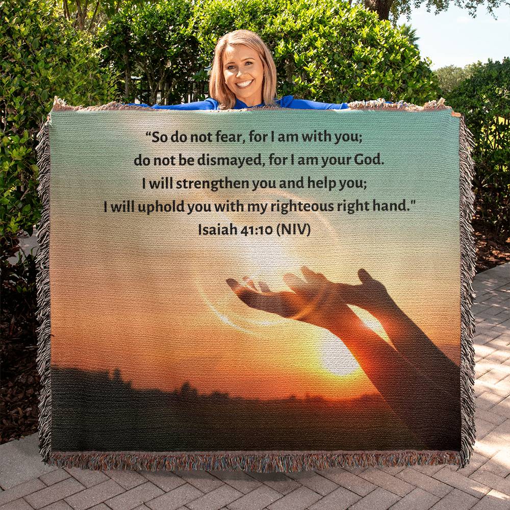 ELEVATED SPIRIT | ISAIAH 41:10 WOVEN BLANKET - Elevated Spirit 