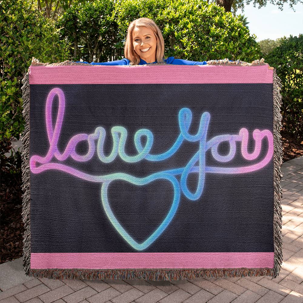 ELEVATED SPIRIT | LOVE YOU WOVEN BLANKET - Elevated Spirit 