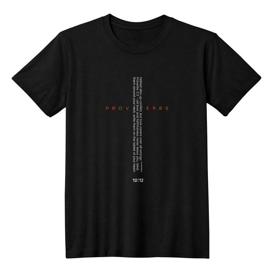 PROVERBS BLACK UNISEX CHRISTIAN TEE
