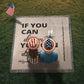 Beige 100% cotton yarn woven blanket with 'If you can dream it, you can do it' message and Philippians 4:13 verse. Inspiring and modern Christian decor.
